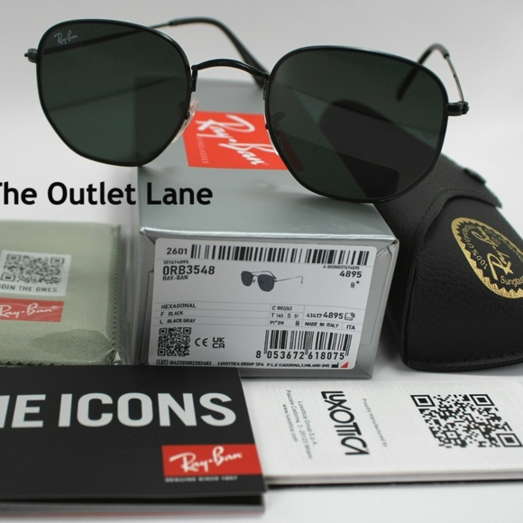 Model Display Ray-Ban Hexagonal Black RB3548N - Picture 2 of 16